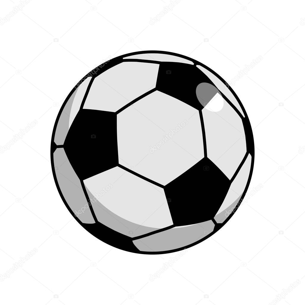 Soccer ball isolated. Football on white background sport accesso