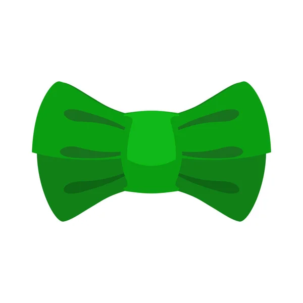 Leprechaun bow tie Green. Traditional accessory fairy gnome in I — Stock Vector