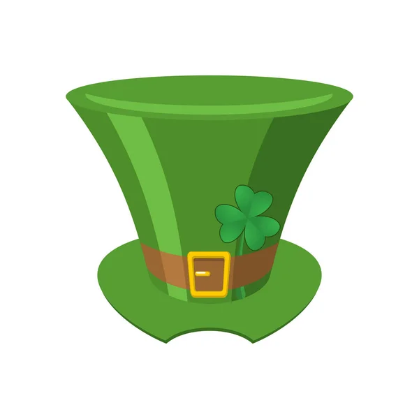 Chapeau Leprechaun Green isolé. Vacances nationales de la Saint-Patrick — Image vectorielle