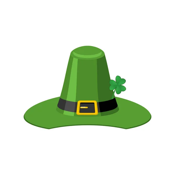 Chapeau Leprechaun Green isolé. Vacances nationales de la Saint-Patrick — Image vectorielle