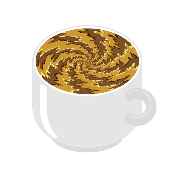 Taza de café Hypnot. hipnosis aroma remolino. Hipnótico vigorizante d — Archivo Imágenes Vectoriales