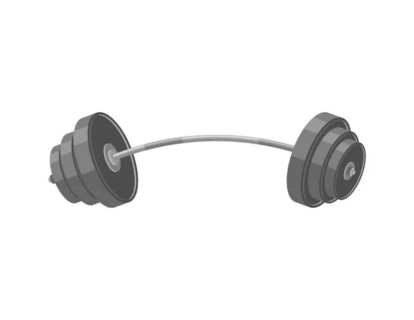 Barbell isolated. Fitness object on white background. — Stock Vector