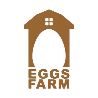 Tavuk çiftliği amblemi. Yumurta çiftliği Logo. Kümes hayvanları fabrika işareti. Yumurta p