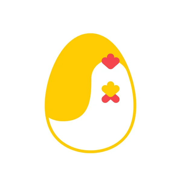 Κότα και το αυγό και το λογότυπο για την παραγωγή αυγών. Κοτόπουλο αγρόκτημα έμβλημα. P — Διανυσματικό Αρχείο