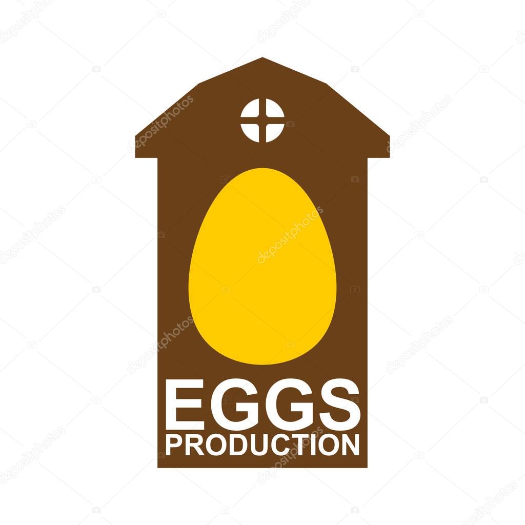Chicken farm emblem. Egg Farm Logo. Poultry factory sign. Eggs p
