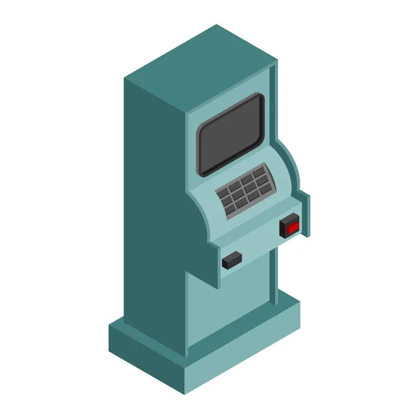 ATM Isometry απομονωμένη. ταμειακή μηχανή οικονομικές συσκευές για issu — Διανυσματικό Αρχείο