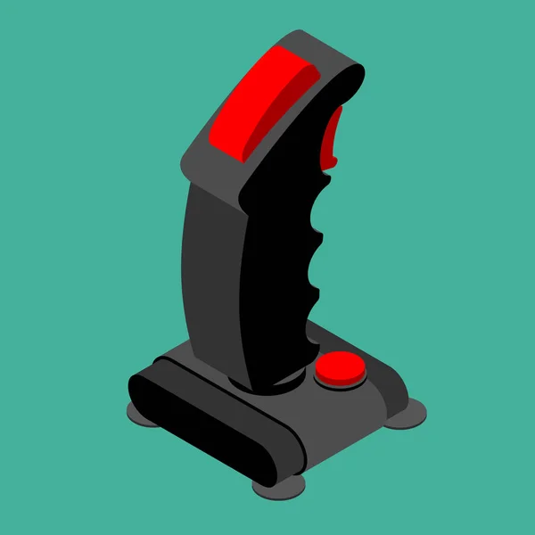 Retro Joystick sterzo isolato. Vecchia ruota Gamepad per il video è — Vettoriale Stock