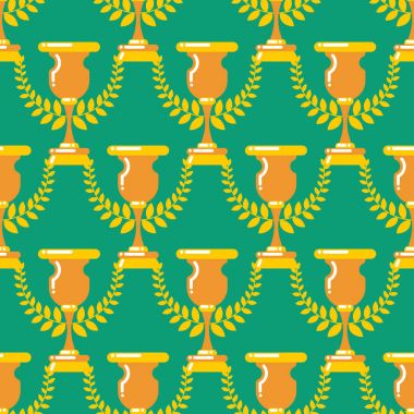 Kazanan Kupası Altın seamless modeli. Ödül şampiyonluk süs