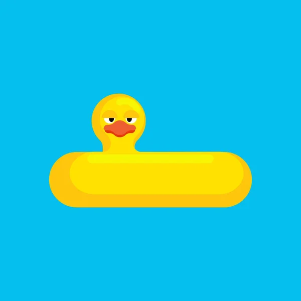 Canard gonflable isolé. Jouet pour enfants pour la natation — Image vectorielle