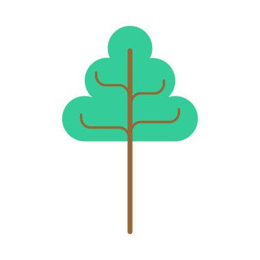 Büyük ağaç Linden izole. Yeşil Ahşap beyaz arka plan üzerine