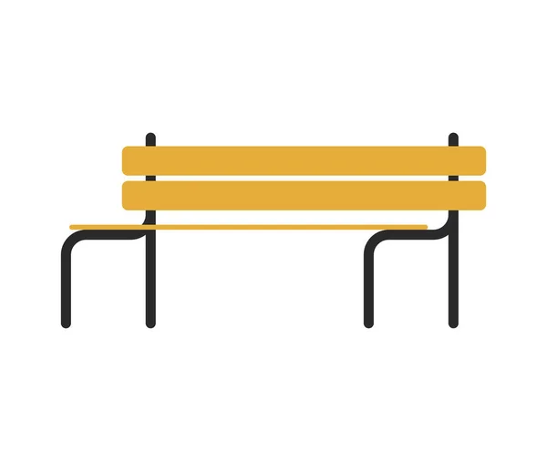 Banc isolé. Réglage plat sur fond blanc . — Image vectorielle