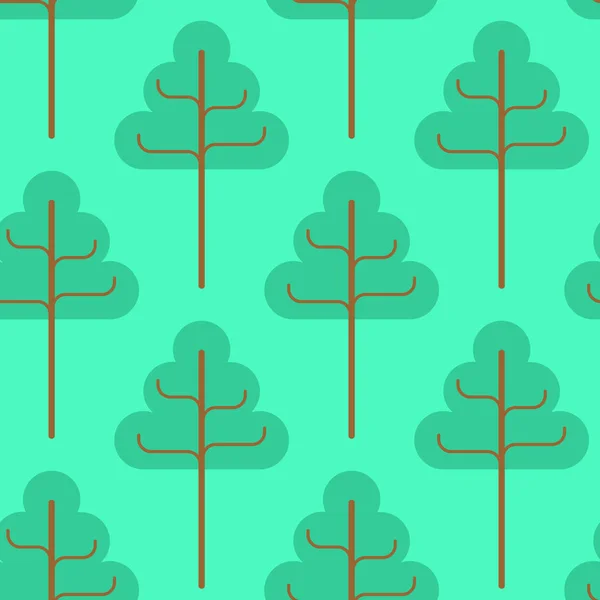 Forêt motif sans couture. Ornement d'arbres verts. Tissu enfant textu — Image vectorielle