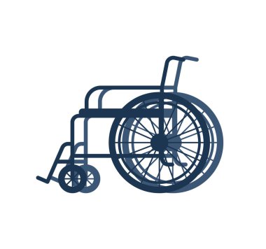 Beyaz arka plan üzerinde izole engelliler için tekerlekli sandalye