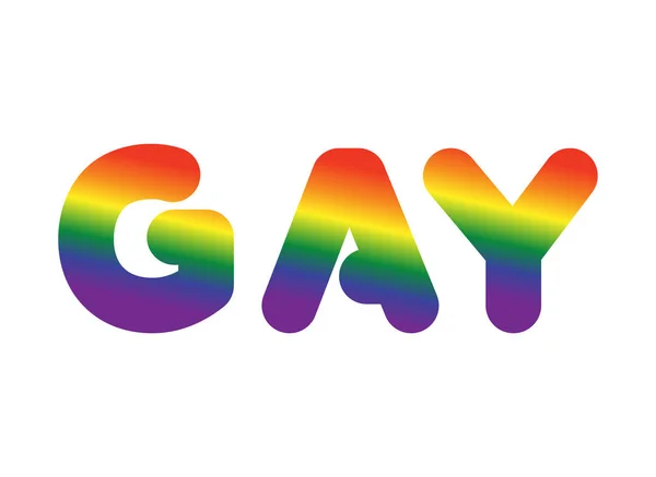同性恋的彩虹字母的标志。Letitiging 为 Lgbt 的 — 图库矢量图片