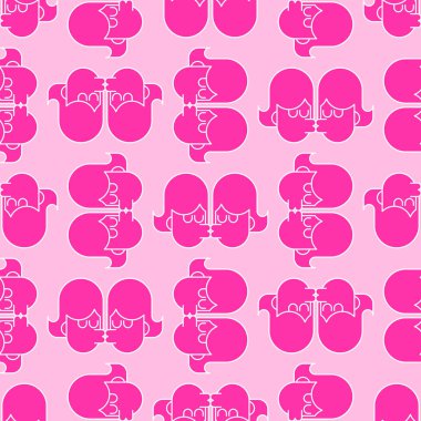 Arka plan öpüşme lezbiyenler. LGBT seamless modeli. Kız öpücük