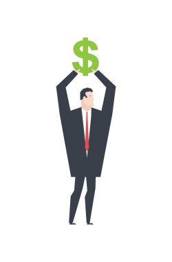 İş kazanan. Kar alma. işadamı Doları eroini