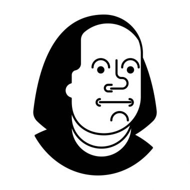portre Benjamin Franklin 100 dolarlık banknot ABD izole.