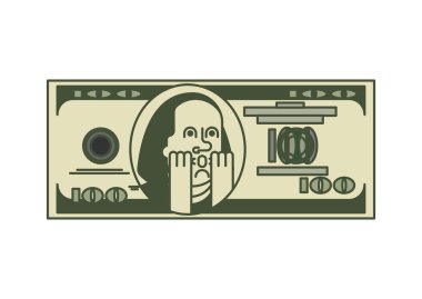 Doları Omg portre Franklin. ABD para. Amerikan Doları. Oh 