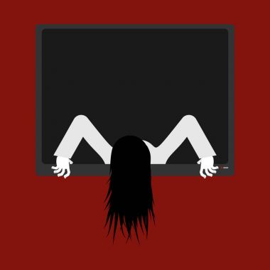 Tv. zombi zombi kızdan arıza dışarı geliyor. Girişim