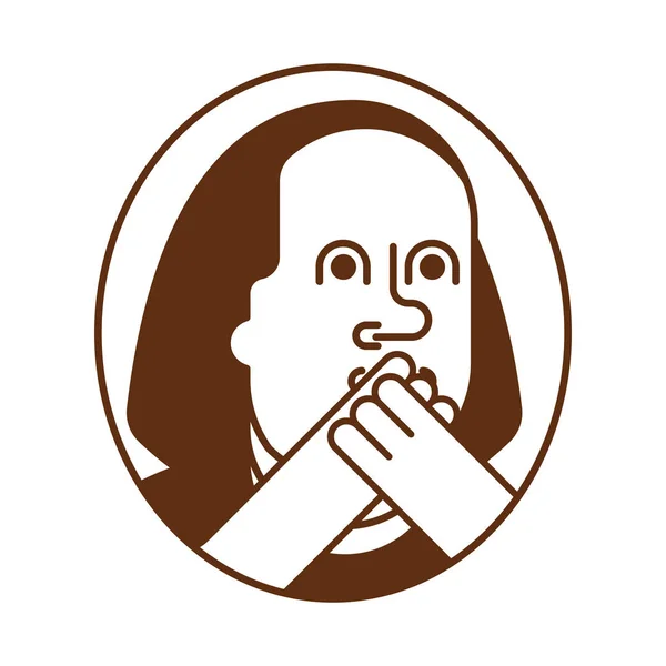 Retrato Franklin OMG. Oh, Dios mío Benjamin Franklin — Archivo Imágenes Vectoriales