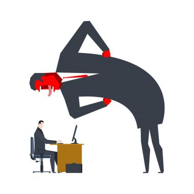 Öfkeli patron azarı yöneticisidir. Büro hayatı. İş adamı screami