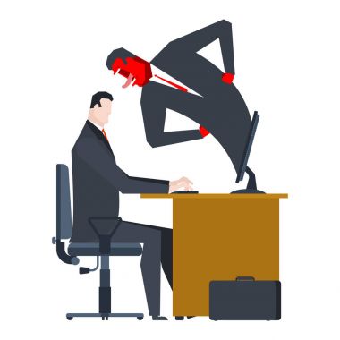 Diye bağıran Yöneticisi patron. Yönetmen çalışma izler. Büro hayatı. Busin