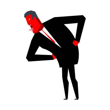 Öfkeli patron bağırıyor. Büro hayatı. Çığlık iş adamı. Ben vektör