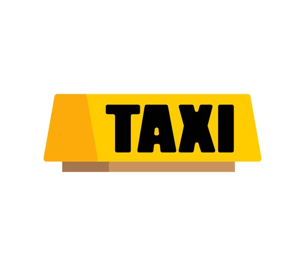 Cartel de luz del taxi aislado. Ilustración vectorial — Archivo Imágenes Vectoriales