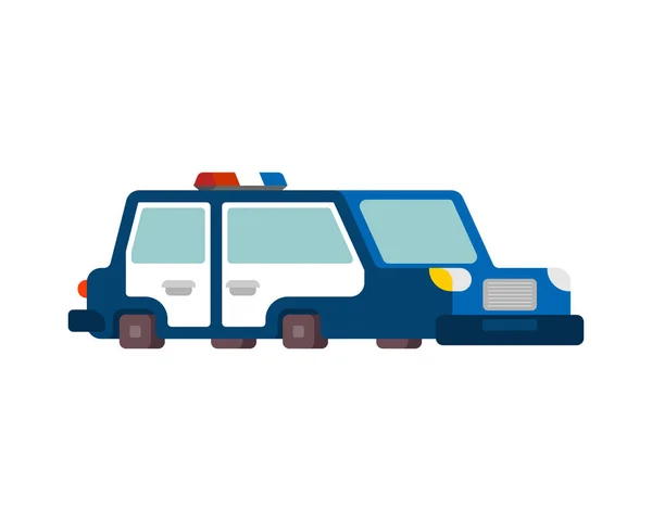 Police car cartoon style. patrol car vector illustration — Stock Vector