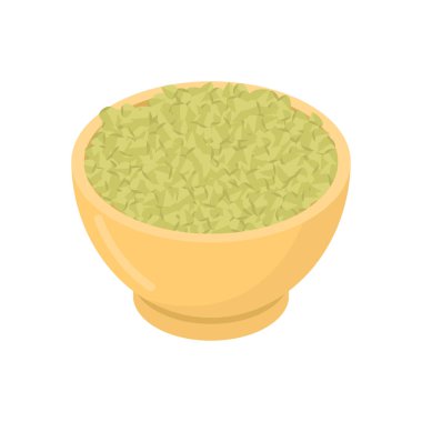 Ahşap kase izole ham buğday. Kabuğu çıkarılmış tane ahşap tabak içinde. Grai