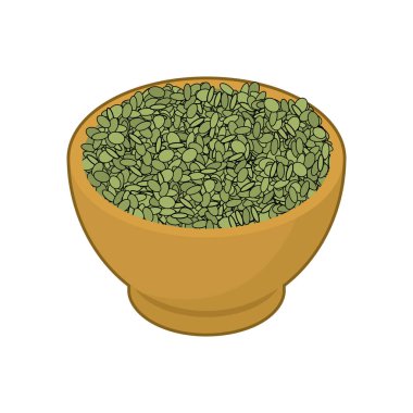 Yeşil mercimek ahşap kase izole. Kabuğu çıkarılmış tane ahşap tabak içinde. Grai