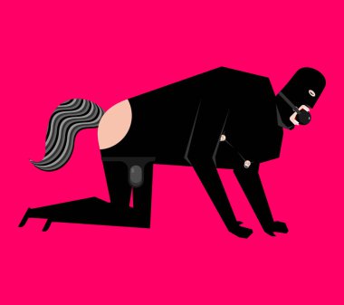 Bdsm köle izole. Ağzına gag. Yetişkin Cinsel oyunlar. Humiliati