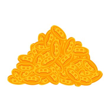 Bir grup bitcoins. Kripto Döviz Alım çok kar var. Sanal Pzt