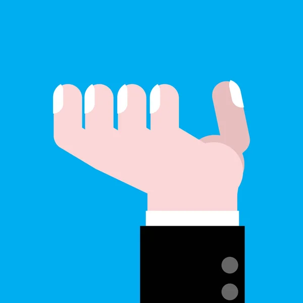 Hand asking isolated. Finger of businessman. Vector illustration — Stock Vector