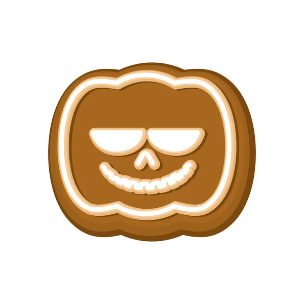 Halloween-Plätzchen-Kürbis. Kekse für schreckliche Ferien. Vektor i — Stockvektor