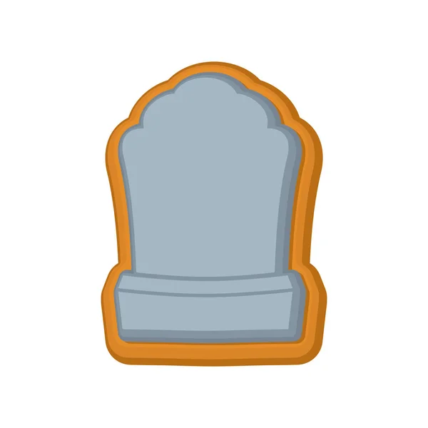 Galleta de Halloween Tombstone. rasgar el pan de jengibre. Galletas para terribl — Vector de stock