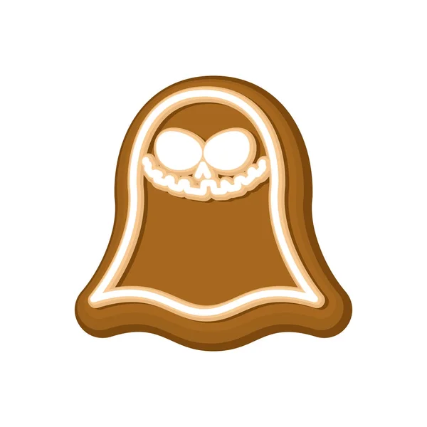 Halloween süti szellem. A cookie-k szörnyű nyaraláshoz. Vektor beteg — Stock Vector