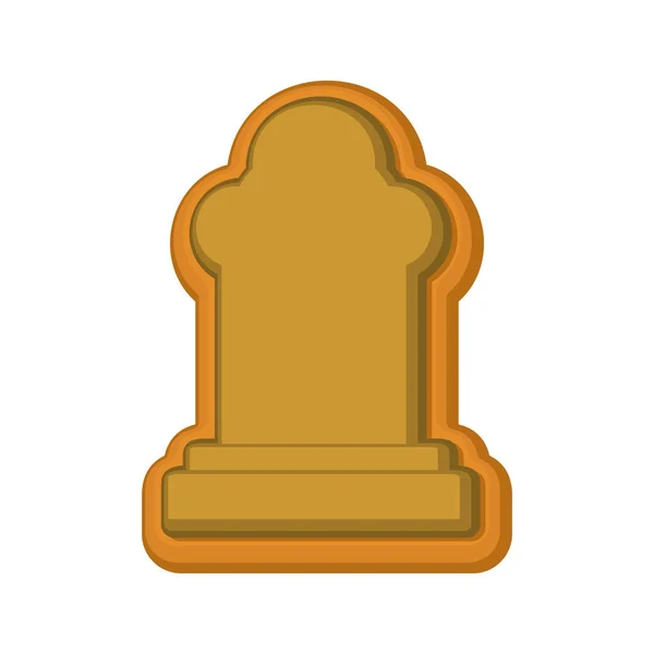 Galleta de Halloween Tombstone. rasgar el pan de jengibre. Galletas para terribl — Vector de stock