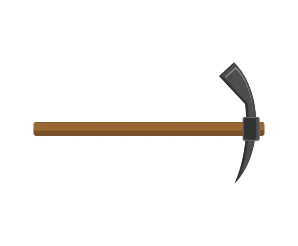 Pickaxe isolerade verktyg för gruvdrift. Tillbehör miner. Vector illust — Stock vektor