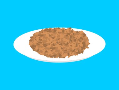 Mercimek gevrek izole plaka. Kahvaltı için sağlıklı yemek. VEC