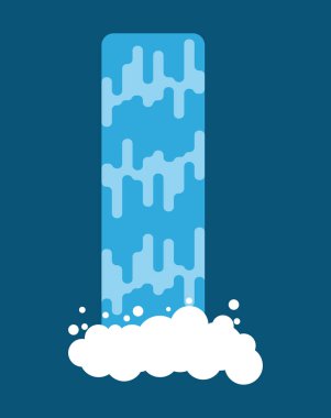 Şelale izole. Doğal saf su. Nehirler ve su düşüyor. 