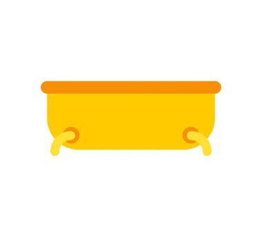 Gold banyo izole. Pahalı banyo. Vektör çizim