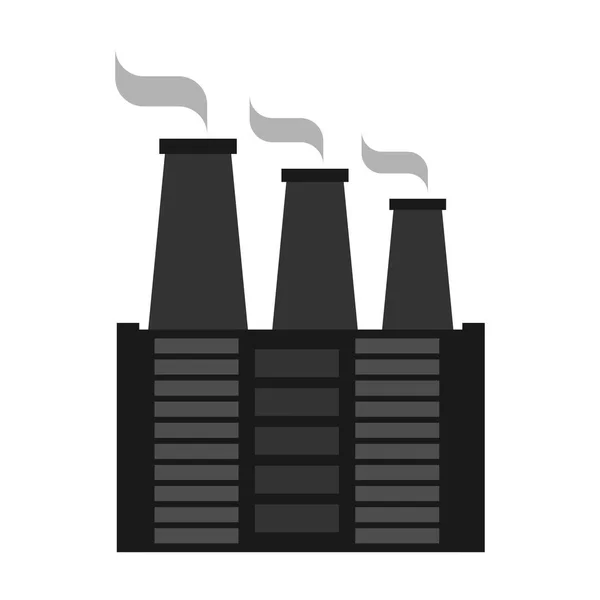 Μαύρος καπνός σωλήνες του εργοστασίου. Οικολογική καταστροφή. Βιομηχανική — Διανυσματικό Αρχείο