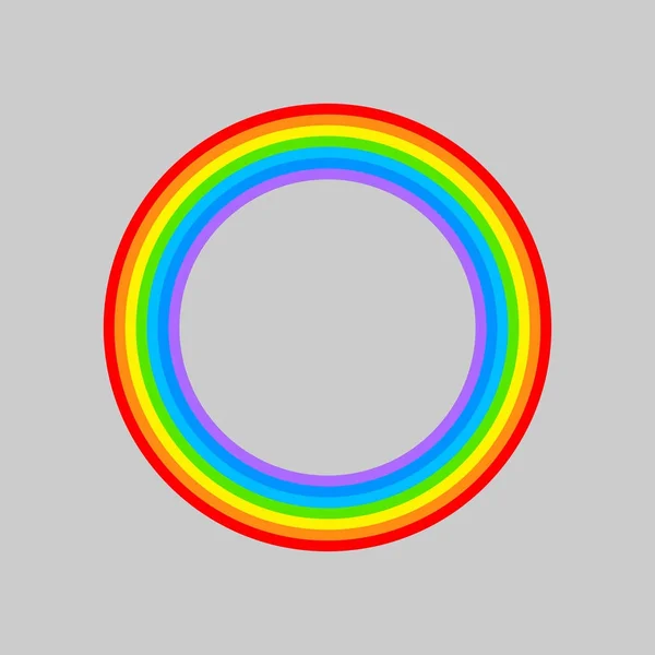 Arco iris alrededor. arco iris círculo aislado. Ilustración vectorial — Archivo Imágenes Vectoriales