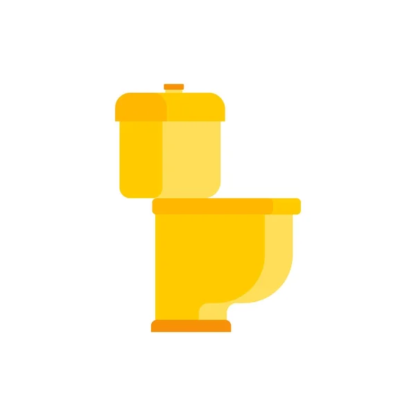 Goldene Toilettenschüssel isoliert. Teures wc. Vektorillustration — Stockvektor