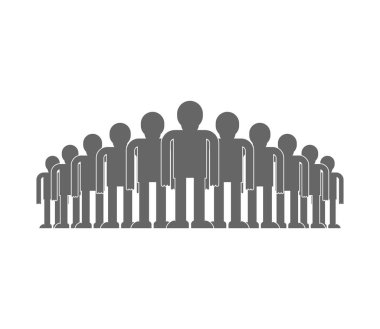 İnsanlar simgesi kalabalık. izole kalabalık. Toplum vektör illustrati