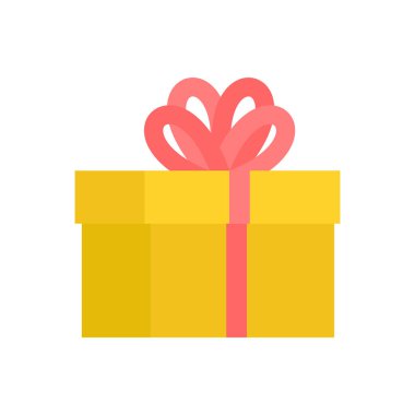 Hediye kutusu izole yay ile. Noel ve doğum günü hediyesi. Vect