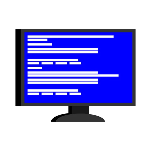 Computerbildschirm von Tod blau. Systemfehler des PC. Vektor illustratio — Stockvektor