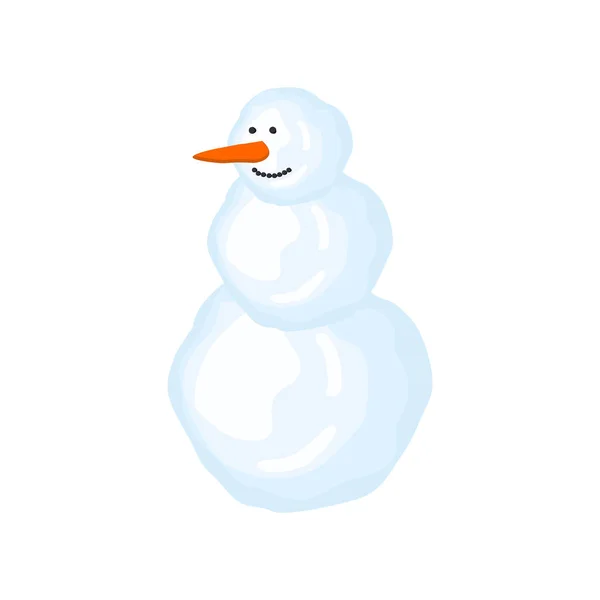 Snowman isolated. Christmas new year vector illustration — Stock Vector