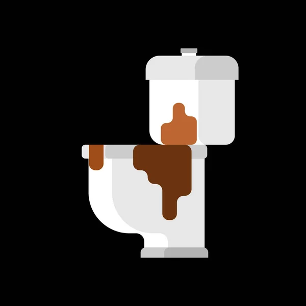 Dirty toilet and shit. filthy WC isolated. Vector illustration — Stock Vector